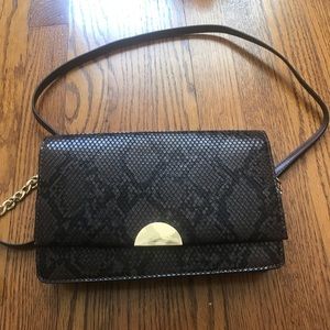 Snakeskin print purse